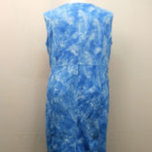 ModaMix Moto Scuba Dress Asymmetrical Blue Wash - Picture 7 of 7